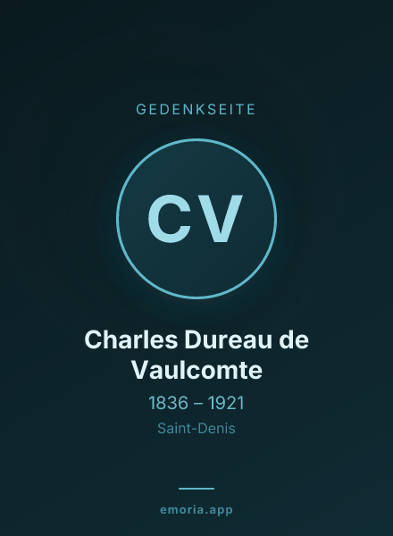 Gedenkportrait von Charles Dureau de Vaulcomte
