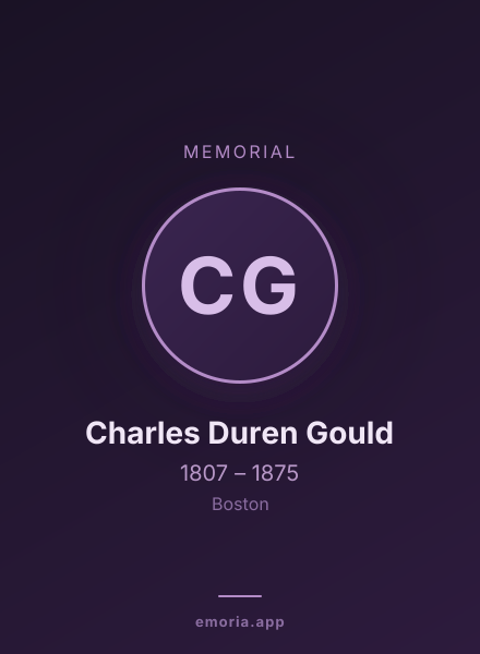 Memorial portrait of Charles Duren Gould