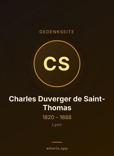 Gedenkportrait von Charles Duverger de Saint-Thomas