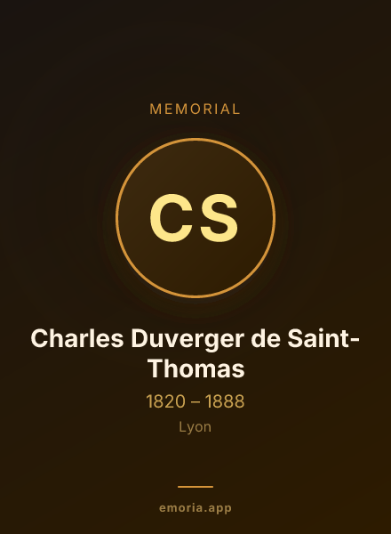 Memorial portrait of Charles Duverger de Saint-Thomas
