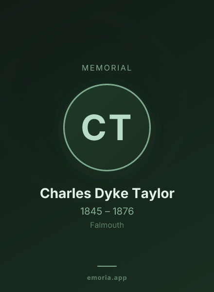 Memorial portrait of Charles Dyke Taylor
