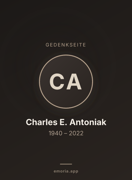 Gedenkportrait von Charles E. Antoniak