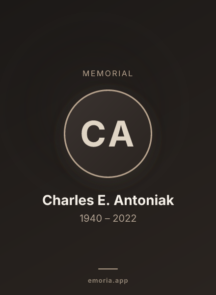 Memorial portrait of Charles E. Antoniak