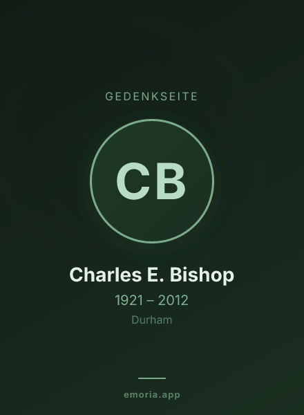 Gedenkportrait von Charles E. Bishop