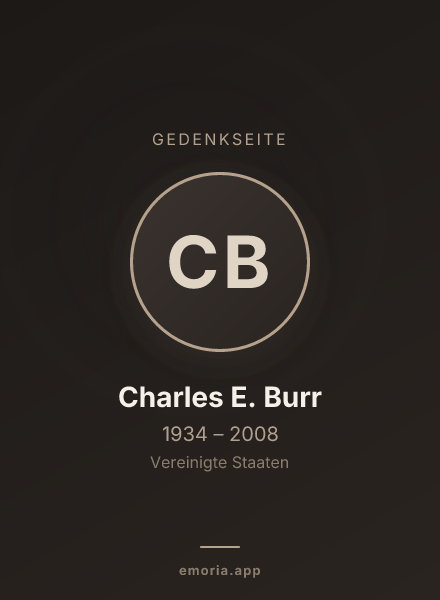 Gedenkportrait von Charles E. Burr