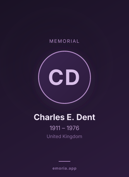 Memorial portrait of Charles E. Dent