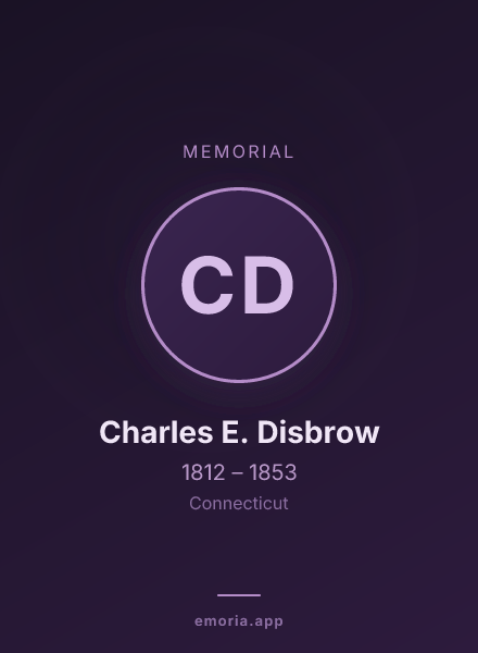 Memorial portrait of Charles E. Disbrow