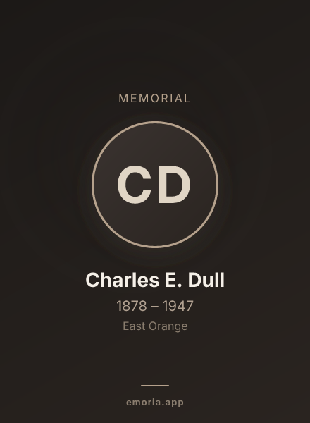 Memorial portrait of Charles E. Dull
