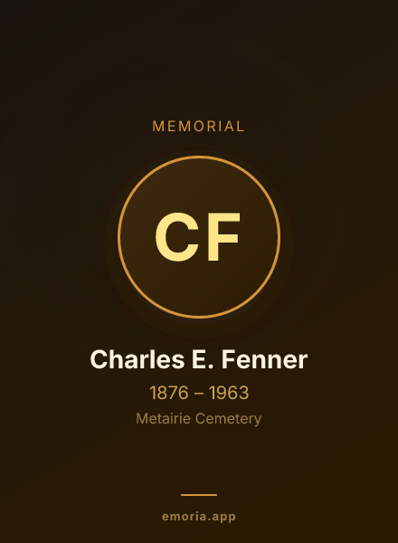Memorial portrait of Charles E. Fenner
