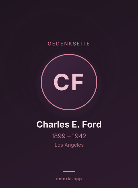 Gedenkportrait von Charles E. Ford
