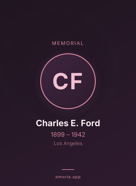 Memorial portrait of Charles E. Ford