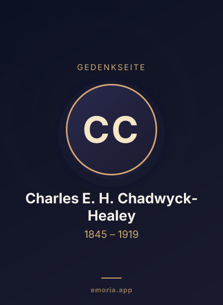 Gedenkportrait von Charles E. H. Chadwyck-Healey