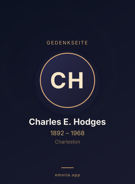 Gedenkportrait von Charles E. Hodges