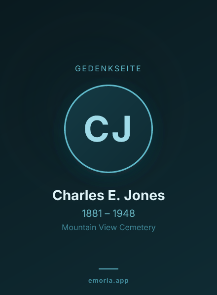 Gedenkportrait von Charles E. Jones