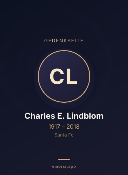 Gedenkportrait von Charles E. Lindblom