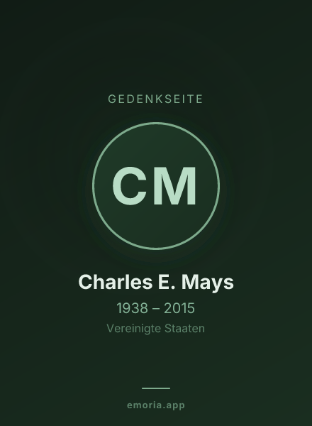 Gedenkportrait von Charles E. Mays