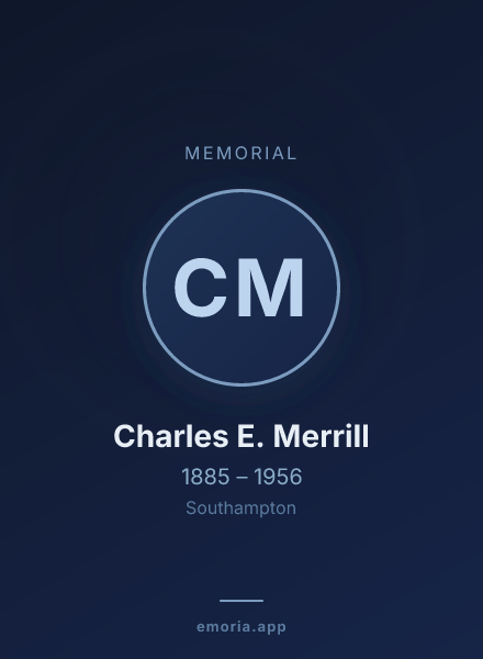 Memorial portrait of Charles E. Merrill