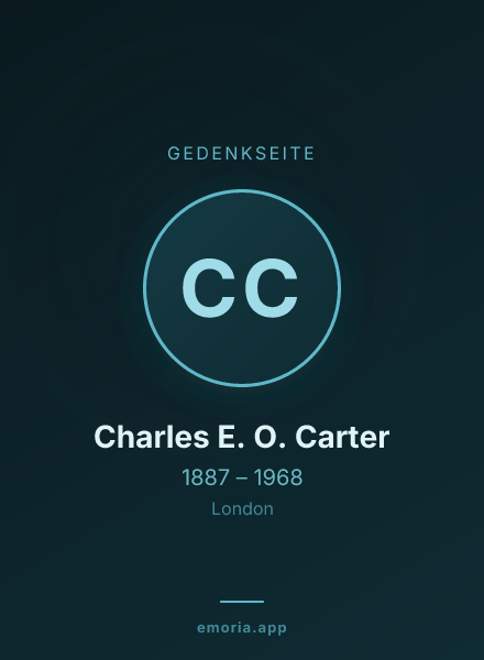 Gedenkportrait von Charles E. O. Carter