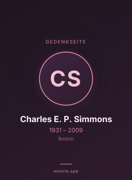 Gedenkportrait von Charles E. P. Simmons