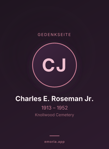Gedenkportrait von Charles E. Roseman Jr.