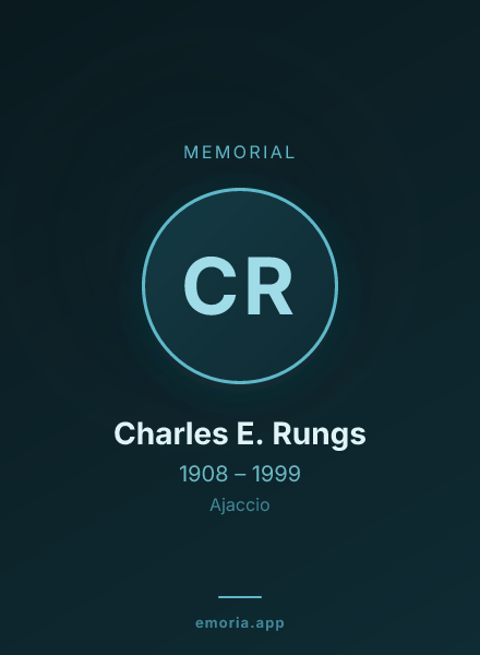 Memorial portrait of Charles E. Rungs