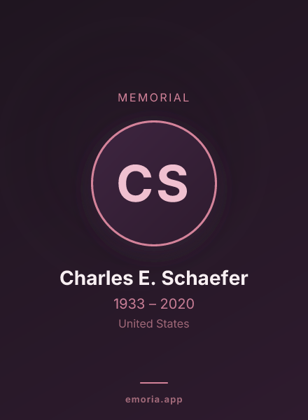 Memorial portrait of Charles E. Schaefer