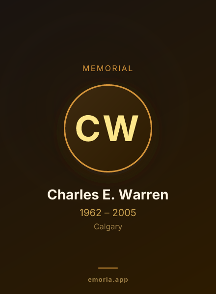 Memorial portrait of Charles E. Warren