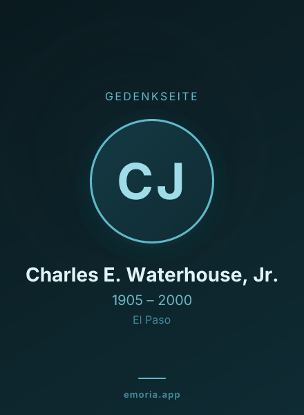 Gedenkportrait von Charles E. Waterhouse, Jr.