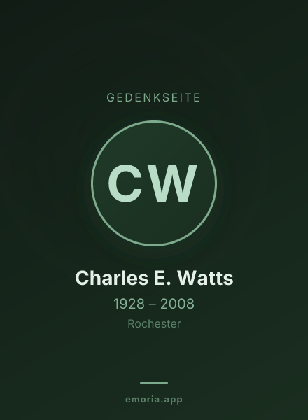 Gedenkportrait von Charles E. Watts