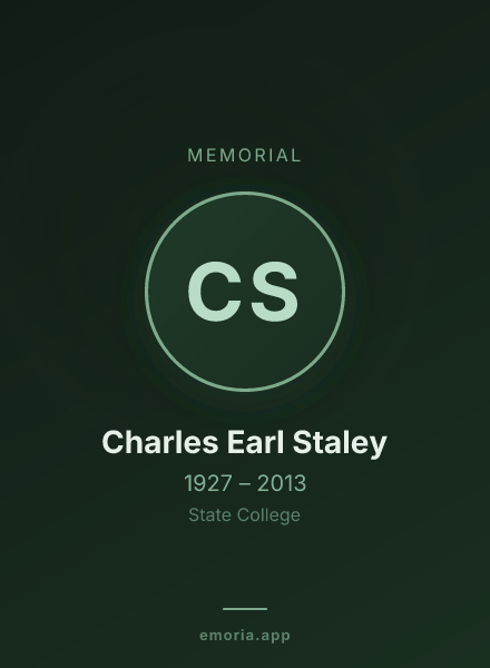 Memorial portrait of Charles Earl Staley