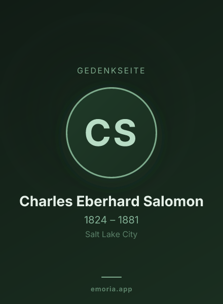Gedenkportrait von Charles Eberhard Salomon