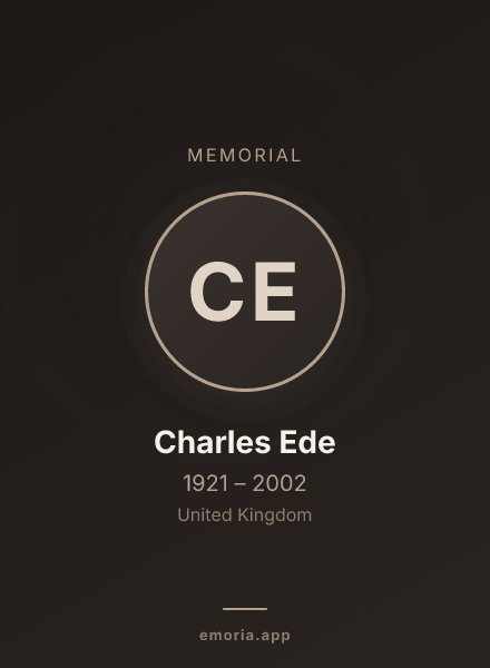 Memorial portrait of Charles Ede