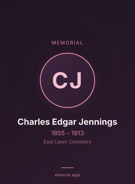 Memorial portrait of Charles Edgar Jennings