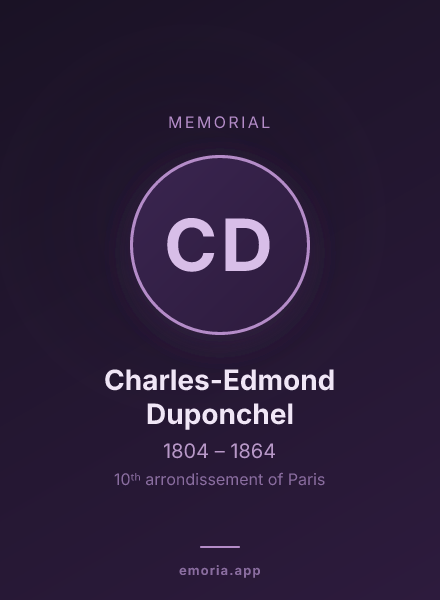 Memorial portrait of Charles-Edmond Duponchel