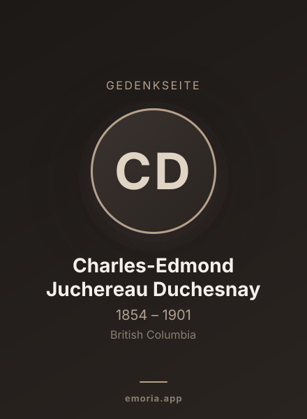 Gedenkportrait von Charles-Edmond Juchereau Duchesnay