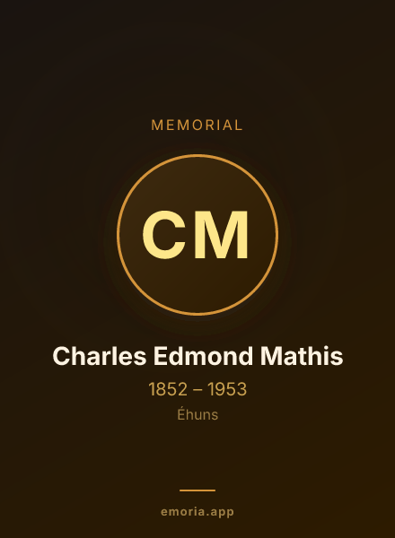 Memorial portrait of Charles Edmond Mathis