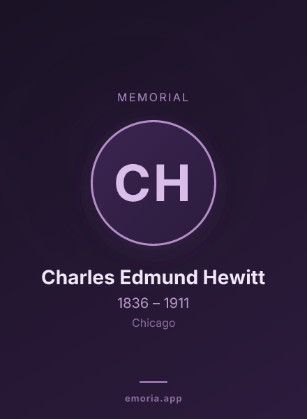 Memorial portrait of Charles Edmund Hewitt