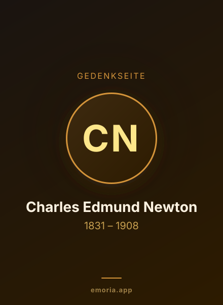 Gedenkportrait von Charles Edmund Newton