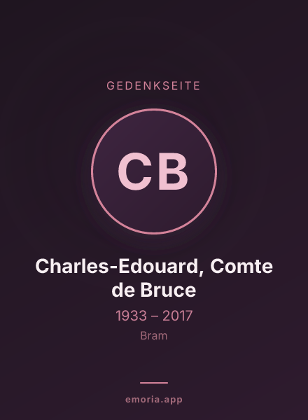 Gedenkportrait von Charles-Edouard, Comte de Bruce