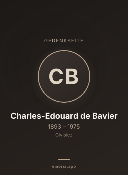 Gedenkportrait von Charles-Edouard de Bavier