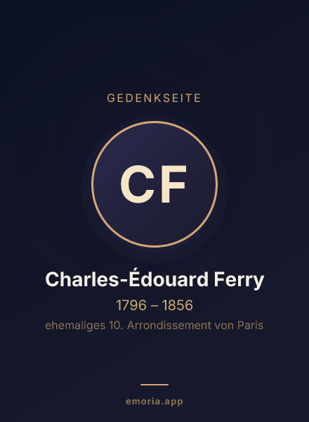 Gedenkportrait von Charles-Édouard Ferry