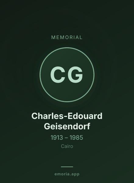 Memorial portrait of Charles-Edouard Geisendorf