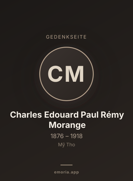 Gedenkportrait von Charles Edouard Paul Rémy Morange