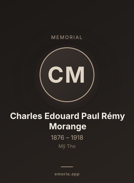 Memorial portrait of Charles Edouard Paul Rémy Morange