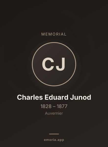 Memorial portrait of Charles Eduard Junod