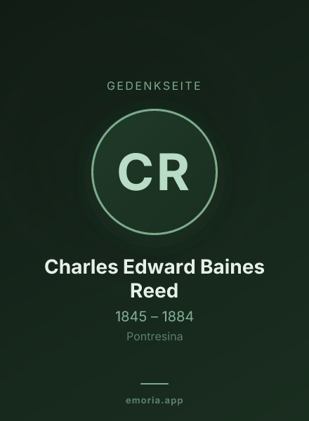 Gedenkportrait von Charles Edward Baines Reed