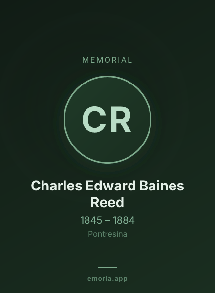 Memorial portrait of Charles Edward Baines Reed