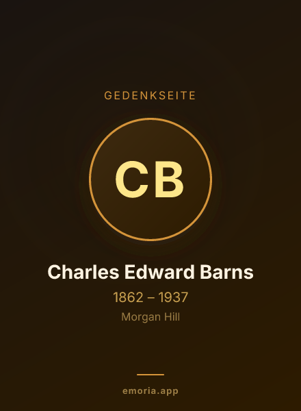 Gedenkportrait von Charles Edward Barns