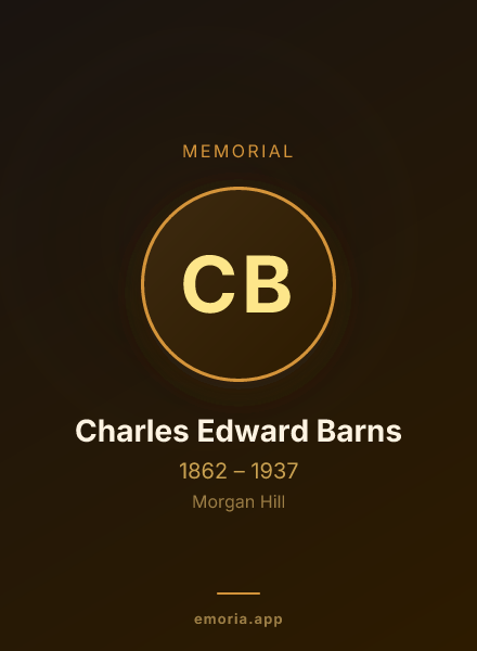 Memorial portrait of Charles Edward Barns