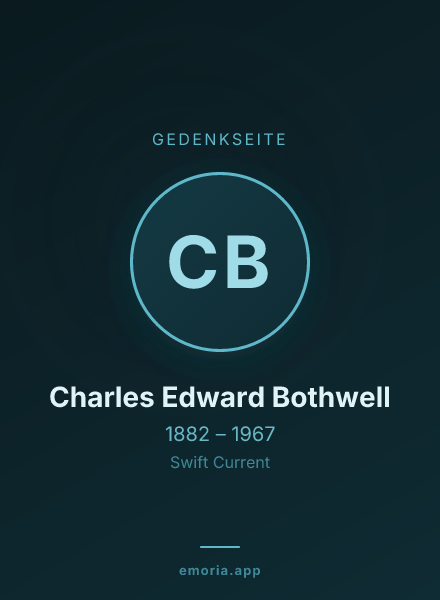 Gedenkportrait von Charles Edward Bothwell
